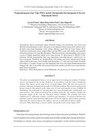 Kumpulan soal hots model pisa atau timss literasi matematika defantri com a buyung doni vita putri b ips kesenian keterampilan olahraga matematika ipa bahasa… read more » Pdf Retraction Pengembangan Kemampuan Literasi Matematis Siswa