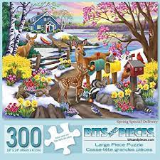 $8 flat rate canada wide shipping. Bits And Pieces 300 Piece Jigsaw Puzzle For Adults Sping Special Delivery 300 Pc Springtime Animal Jigsaw By Artist Nancy Wernersbach Jigsaw Puzzles Amazon Canada
