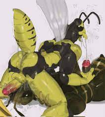 1kogito 2boys anthro ass back view balls bee blush chubby cum  ejaculation erection gay hi res humanoid humanoid penis insect insect  humanoid kogito licking looking at another looking pleasured