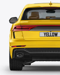 Download Coupe Crossover Suv Mockup Back View In Vehicle Mockups On Yellow Images Object Mockups