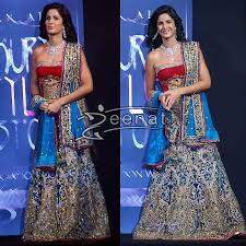 Katrina Kaif Indian Lehenga Choli Indian Wedding Outfits Bollywood Dress Blue Bridal Lehenga