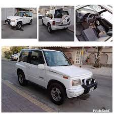 للبيع suzuki النوعيه vitara موديل 1997 مبيم ومسجل 6 2020 اللون white بحاله ممتازه فول تومتك قيرعادي كلشي اصلي دبل قير شغال 4توير يداد اتصال car suv suv car