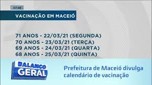 No entanto, por hora os cadastramentos por. Vacinacao Prefeitura De Maceio Divulga Calendario De Vacinacao Por Idade Youtube