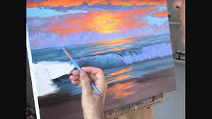 Aber was genau ist die pastellmalerei eigentlich? Wie Malt Man Einen Tropischen Strand Bei Sonnenuntergang Mit Acryl Auf Leinwand Youtube