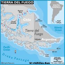 Tierra Del Fuego Map Strait Of Magellan American Cruises Antarctica Travel