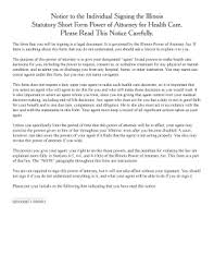 Check spelling or type a new query. Fillable Online Uchospitals Notice To The Individual Signing The Illinois Statutory Short Form Power Of Attorney For Health Care Fax Email Print Pdffiller