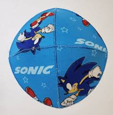 Sonic The Hedghog Saucer Style Kippah Yarmulke Blue Video Game Etsy