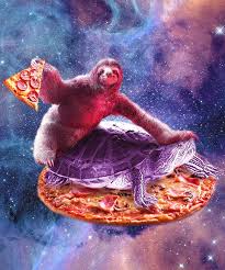 Snap, tough, & flex cases created by independent . Trippy Space Sloth Turtle Sloth Pizza Digital Art By Random Galaxy