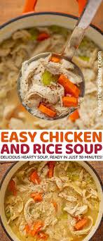 Easy Chicken And Rice Soup Easy Chicken And Rice Soup Recipe Soup Recipes Easy Chicken And Rice