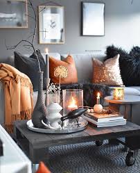 Color Inspiration Fall Living Room Decor Fall Living Room Grey And Orange Living Room