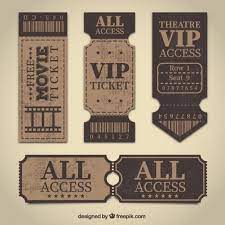 free vector retro tickets bullet journal stickers ticket design template ticket design