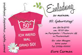 Kostenlose word vorlagen für einladungskarten zum 50. Einladung 50 Geburtstag Vorlagen Word