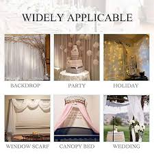 I wish they came in a 102 length. Ryb Home White Sheer Curtains For Canopy Bed Wedding Arch Living Room Outdoor Curtains Wedding Arch Backdrop Beach House Tablecloth Wide 60 In X Long 216 In Per Panel 2 Pieces Pricepulse