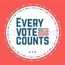 Bush, but still lost the election. Every Vote Counts Typographic Quote Stock Vector Colourbox