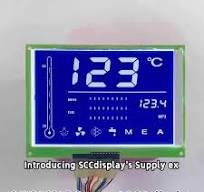 Ex Factory Supply HTN Negative Blue Screen Segment LCD White LED Backlight  Display 7 Segment Quality LCD Modules