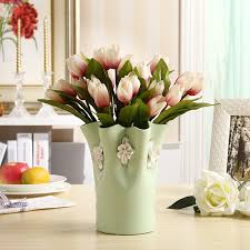 Succulent modern vine arrangement in white glass 48w x 14h. 49 60 Modern European Ceramic Vases Small Arrangements Dining Table Flower Art Living Room Home Tv Cabinet Decoration Creative Flower Arrangement Porcelain From Best Taobao Agent Taobao International International Ecommerce Newbecca Com