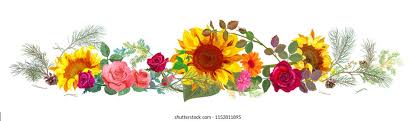 Rose flower rose garden roses clipart for flowers clipart image shared by aubree under flowers. Horizontal Autumns Border Sunflowers Pink Red Stock Vector Royalty Free 1152811895
