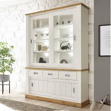 The table top is made from natural old elm, the. Buffet Cabinet Osimo 61 In Pine White With Offset In Wotan Oak W H