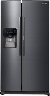 Compare and review samsung's side by side refrigerators today, featuring sleek design, large storage capacity, wifi enabled with lcd touchscreen and more. Rh25h5611sg Samsung Black Stainless Steel 36 Side By Side Refrigerator