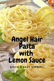 Angel Hair Pasta With Lemon Sauce Recipe In 2020 Pasta Side Dishes Pasta With Lemon Sauce Pasta Recipes