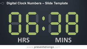 Alarm clock available in windows and mac os x version. Digital Clock Numbers For Powerpoint And Google Slides