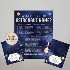 What S Your Astronaut Name Printable Instant Download Space Game Planet Stars And Moon Party Out Of Space Birthday Party Space Birthday Planet Party