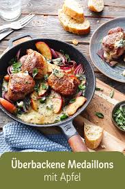 Uberbackene Schweinefilet Medaillons Mit Apfel Rezept Rezept Schweinefilet Schweine Filet Rezepte
