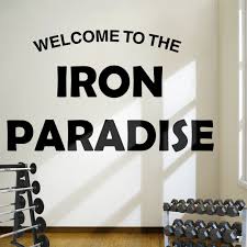 Find the perfect gym wall stock photos and editorial news pictures from getty images. Iron Paradise Gym Wall Sticker Kuarki Lifestyle Solutions