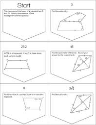 Discover the properties of midsegments of trapezoids. Trapezoids And Kites Ladder Activity By Mrs E Teaches Math Tpt