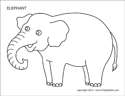 Click on desired graphic to view printable coloring image of different size Elephant Free Printable Templates Coloring Pages Firstpalette Com