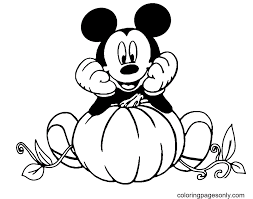 If you want to learn how to make it keep reading. Mickey Mouse And A Pumpkin Coloring Pages Disney Halloween Coloring Pages Coloring Pages For Kids And Adults