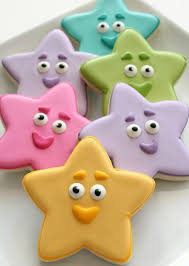 Biscoitos De Estrelas Decorados E Bem Coloridos Star Cookies Monster Cookies Fancy Cookies