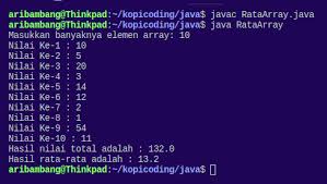 Mungkin kamu penasaran dengan nilai raport yang kemungkinan lolos di snmptn itu besar. Program Menghitung Nilai Rata Rata Dengan Array Bahasa Java Kopi Coding