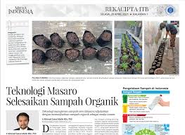 Tulisan ini merupakan hasil penelitian. Pengelolaan Sampah Organik Dengan Metode Masaro Itb Institut Teknologi Bandung