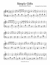 I'll show you how to browse, customise and download your music for a fraction of the cost of printed music. Free Piano Arrangement Sheet Music Simple Gifts Intermediate Level Good Luck Sheet Music Guitar Chords For Songs Easy Sheet Music