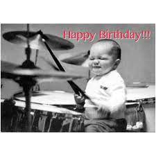 Happy Birthday Drummer Baby Birthday Card Drums How To Play Drums