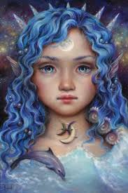 Pisces Moon Canvas Art by Tanya Bond