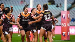 The broncos compete in the national football le. Nrl 2020 Nrlw Grand Final Brisbane Broncos V Sydney Roosters Nrl