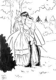 la rose ecarlate dessin couple coloriage animaux disney