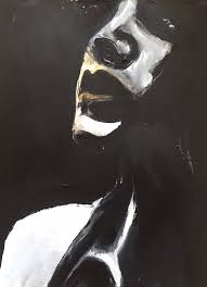 Black And White Watercolor Face Original Art Modern Painting Contemporary Art Original Etsy Portrait Painting Meaningful Paintings Face Artwork