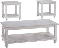 Coffee tables by ashley homestore with a wide variety of styles and materials, coffee tables from ashley homestore are a great option if you need durability and versatility. Amazon Com Signature Design By Ashley Cloudhurst Contemporary 3 Piece Table Set Includes Cocktail Table Two End Tables White Wash Wood Furniture Decor
