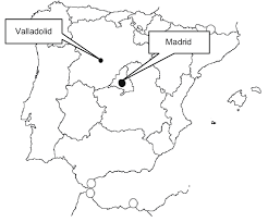 Madrid spain map (spain) to download. Map Of Spain With The Capital City Of Madrid And Sample Location Site Download Scientific Diagram
