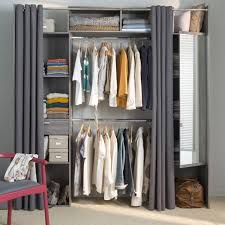 Penderie Dressing Chambre Rangement Avec Rideau Et Rideau Dressing