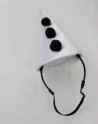 Black And White Clown Halloween Costume Classic Clown Hat Black And White Circus Costume Halloween Costume Cirque Costume Retro Circus Vintage Clown Hat Clown Hat Vintage Clown Circus Costume