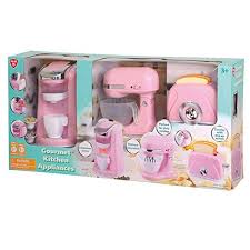 Gourmet Kitchen Appliances Pink Little Girl Toys Kids Play Kitchen Gourmet Kitchen Appliances