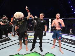 Ufc lightweight championship submission, triangle choke 1:34 round 2 of 5, 6:34 total. Ufc 254 Lightweight Champion Khabib Nurmagomedov Retires After Win In Abu Dhabi Sport Gulf News