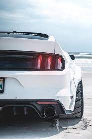 Custom White Ford Mustang Widebody Slammed Modifiedx New Ford Mustang Ford Mustang Car Mustang Cars
