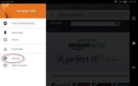 Accessing The Settings Menu Amazon Silk