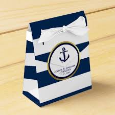 Give a baby shower favor as elegant and chic as the mama to be with these glitter coasters from party city starting at $3.50 each! Elegant Nautical Navy Blue White Wedding Gift Favor Box Zazzle Com Baby Shower Gift Favors Wedding Gift Favors Baby Shower Favor Boxes
