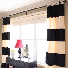 Black And White Striped Drapes 40 Genius No Sew Diy Projects Home Decor Traditional Family Rooms Diy Drapes